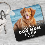 Aangepaste Huisdier Beste Hond Mama Foto Sleutelhanger<br><div class="desc">Custom Pet Best Dog Mom 2 Foto sleutelhanger Keepsake Gift voor Moederdag. Creëer een gepersonaliseerde aandenken voor de hondenmoeder in je leven met deze aangepaste dubbelzijdige "Best Dog Mom Ever" foto-sleutelhanger! Deze sleutelhanger is ideaal voor elke hondenmoeder, -vader of -liefhebber en stelt u in staat om uw harige vriend te...</div>