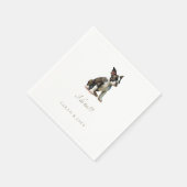 Aangepaste Huisdier Boston Terrier Huisdier bruilo Servet (Hoek)