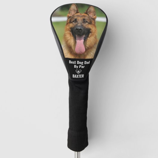 Aangepaste huisdier Duitse herder hond foto gepers Golfheadcover (Voorkant)