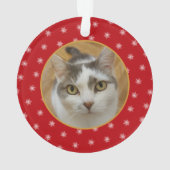 Aangepaste Huisdier Familie Foto's Kerstvakantie Ornament (achterkant)
