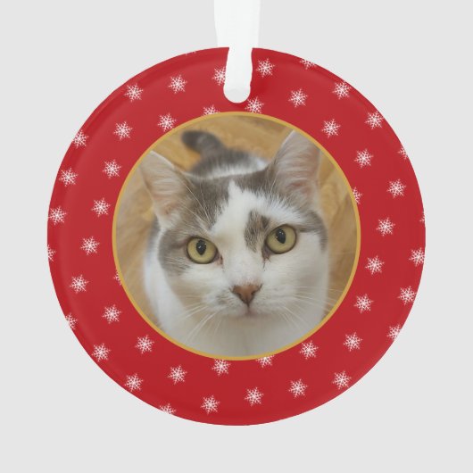 Aangepaste Huisdier Familie Foto's Kerstvakantie Ornament (achterkant)