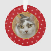 Aangepaste Huisdier Familie Foto's Kerstvakantie Ornament (voorkant)