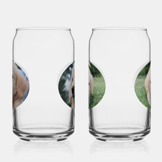 Aangepaste huisdier foto, 2 glazen set (Links)