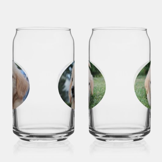 Aangepaste huisdier foto, 2 glazen set (Rechts)