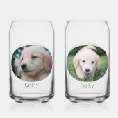 Aangepaste huisdier foto, 2 glazen set (Achterkant)