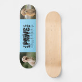 Aangepaste huisdier foto - Blauwe versie Persoonlijk Skateboard (Voorkant)