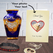 Aangepaste huisdier foto dank u kaart