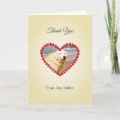 Aangepaste huisdier foto dank u kaart (Voorkant)