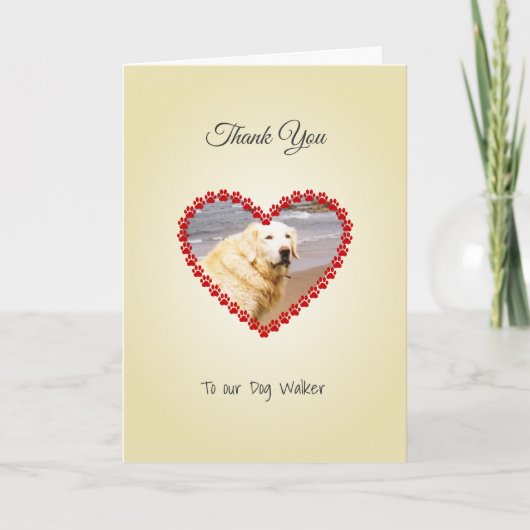 Aangepaste huisdier foto dank u kaart (Voorkant)