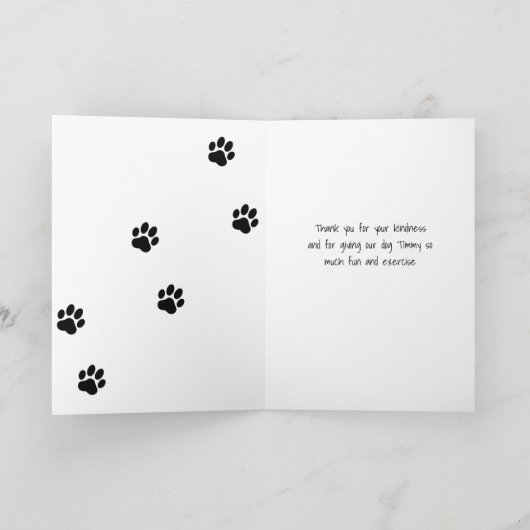 Aangepaste huisdier foto dank u kaart (Binnen)