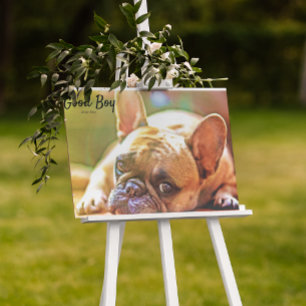 Aangepaste huisdier foto datums Memorial Afbeeldin Canvas Afdruk