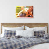 Aangepaste huisdier foto datums Memorial Afbeeldin Canvas Afdruk (Insitu (Slaapkamer))