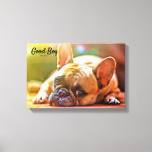 Aangepaste huisdier foto datums Memorial Afbeeldin Canvas Afdruk (Voorkant)