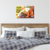 Aangepaste huisdier foto datums Memorial Afbeeldin Canvas Afdruk (Insitu (Slaapkamer))