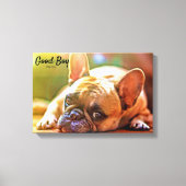 Aangepaste huisdier foto datums Memorial Afbeeldin Canvas Afdruk (Voorkant)