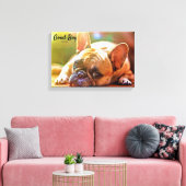 Aangepaste huisdier foto datums Memorial Afbeeldin Canvas Afdruk (Insitu (Woonkamer))