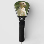 Aangepaste Huisdier Foto Elegant Monogram Geperson Golfheadcover (Voorkant)
