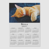 Aangepaste Huisdier Foto en Naam 2021 Kalender op  (Voorkant)