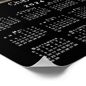 Aangepaste huisdier foto en naam 2024 Kalender Zwa Poster (Hoek)