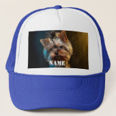 Aangepaste huisdier foto gepersonaliseerde cadeau, trucker pet (Voorkant)