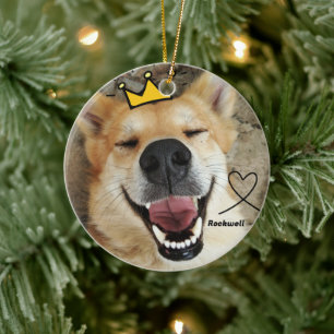 Aangepaste huisdier foto gepersonaliseerde Hondenl Keramisch Ornament