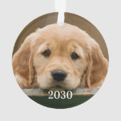 Aangepaste huisdier foto gepersonaliseerde Hondenl Ornament (achterkant)