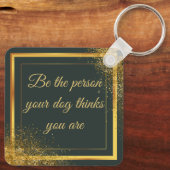 Aangepaste huisdier foto & Gezegde Sleutelhanger (Achterkant)