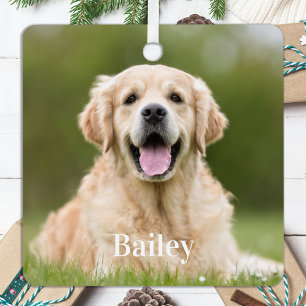 Aangepaste huisdier foto hond liefhebber aandenken metalen ornament