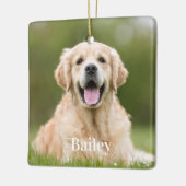 Aangepaste huisdier foto Hondenliefhebber Keepsake Keramisch Ornament (Links)