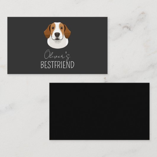 Aangepaste Huisdier Foto hondennaam Gepersonalisee Visitekaartje (Voorkant / Achterkant)