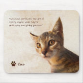 Aangepaste Huisdier Foto Kat Hond met Naam Quote S Muismat (Voorkant)