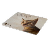 Aangepaste Huisdier Foto Kat Hond met Naam Quote S Snijplank (Hoek)