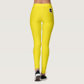 Aangepaste huisdier foto kat minnaar brandend geel leggings (Achterkant)