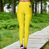 Aangepaste huisdier foto kat minnaar brandend geel leggings