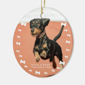 Aangepaste huisdier foto keramisch ornament (Links)
