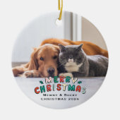 Aangepaste huisdier foto keramisch ornament (Voorkant)
