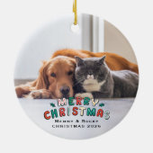 Aangepaste huisdier foto keramisch ornament (Achterkant)