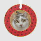 Aangepaste huisdier foto Kerstmis Holiday Ornament (achterkant)