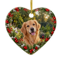 Aangepaste huisdier foto Kerstmis Hulst Krans