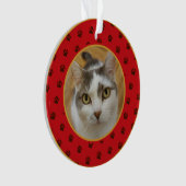 Aangepaste huisdier foto Kerstmis kerst ornament (voorkant)