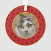 Aangepaste huisdier foto Kerstmis kerst ornament (achterkant)
