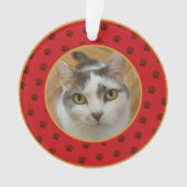Aangepaste huisdier foto Kerstmis kerst ornament (voorkant)