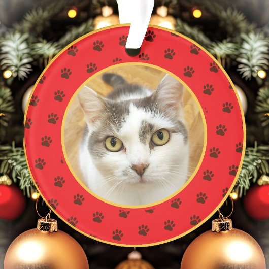 Aangepaste huisdier foto Kerstmis kerst ornament