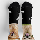 Aangepaste huisdier foto Liefde Pootafdruk 2 Hond Sokken (Top)