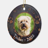 Aangepaste huisdier foto naam jaar keramisch Ornam Keramisch Ornament (Links)