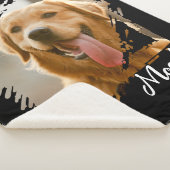 Aangepaste Huisdier Foto & Naam Sherpa Fleece Deke Deken (3/4)