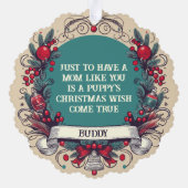 Aangepaste Huisdier Foto Vakantie Afbeelding Groet Ornament Kaart (Achterkant)