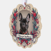 Aangepaste Huisdier Foto Vakantie Afbeelding Groet Ornament Kaart (Links)