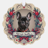 Aangepaste Huisdier Foto Vakantie Afbeelding Groet Ornament Kaart (Voorkant)