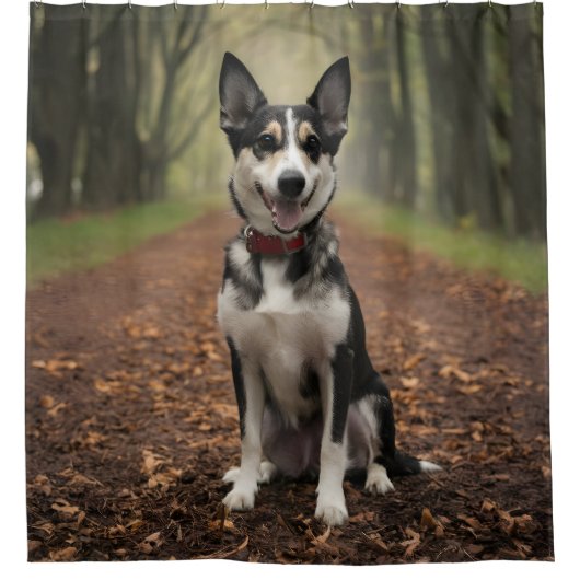 Aangepaste huisdier foto Voeg uw eigen Design foto Douchegordijn (Voorkant)